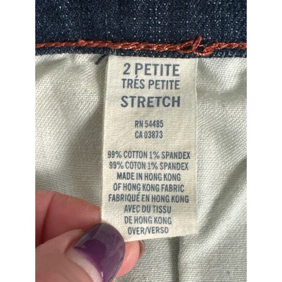 American Eagle Womens Vintage Stretch Boot Cut Embellished Jeans Sz 2 Petite - Picture 4 of 11